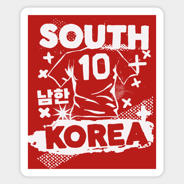 Vintage Korean Football // Retro Grunge South Korea Soccer Magnet by SLAG_Creative